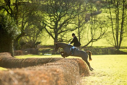 Charles and Tommy clearing a hedge
