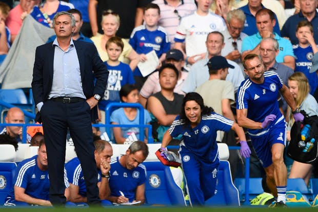 Dr Eva Carneiro rushes on to the field (Photo: Getty)