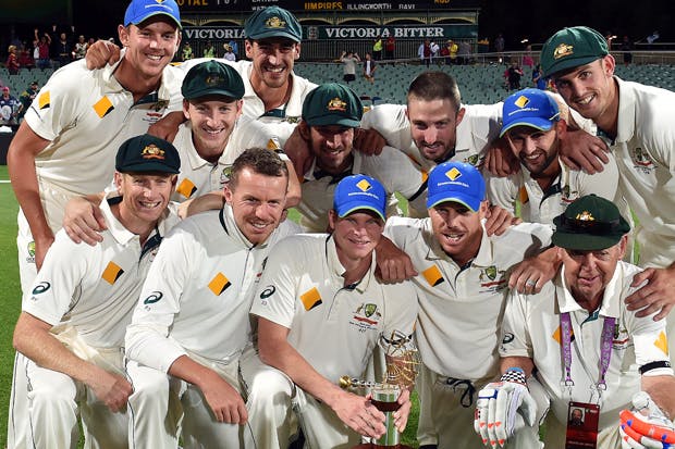 Australia celebrates after defeating New Zealand (Photo: Getty)