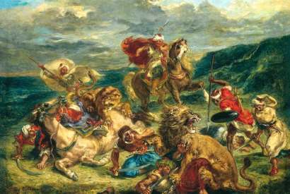 'Lion Hunt', 1861, by Eugène Delacroix
