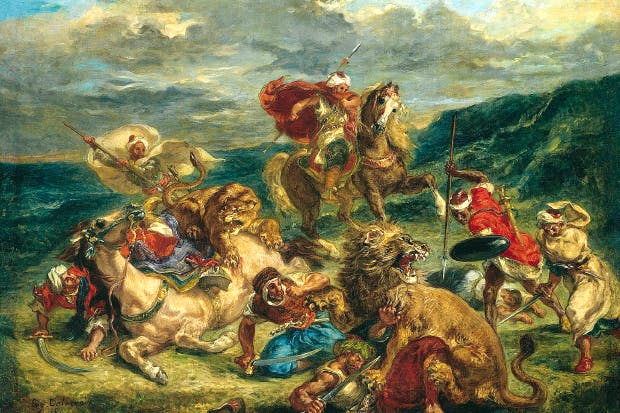 'Lion Hunt', 1861, by Eugène Delacroix