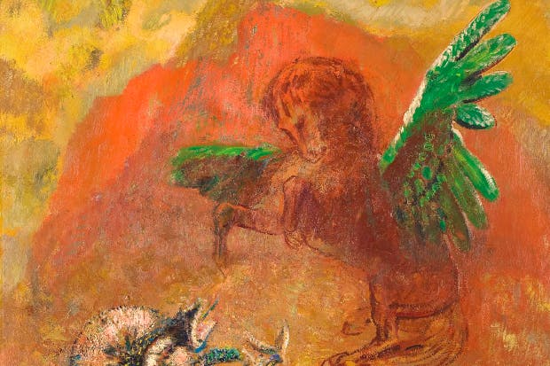 ‘Pegasus and the Hydra’, after 1900, by Odilon Redon