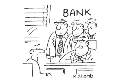 ‘Do you mind if some students watch while I rake in loads of money and refuse to lend you any?’