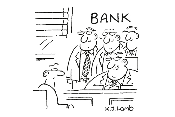 ‘Do you mind if some students watch while I rake in loads of money and refuse to lend you any?’