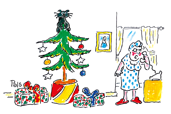 ‘Hello, fire brigade? My cat is stuck up a tree…’