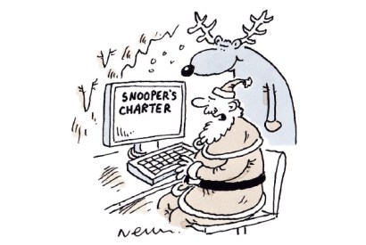 ‘Now let’s see who’s been naughty and nice.’