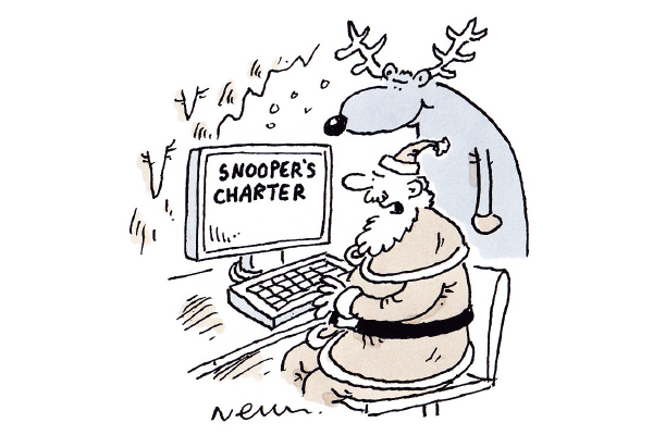 ‘Now let’s see who’s been naughty and nice.’