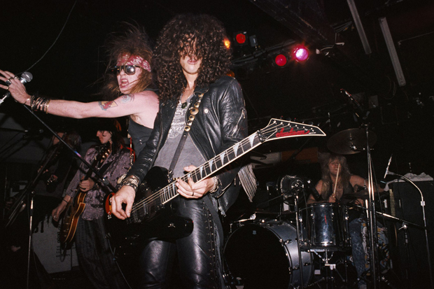 Guns N’ Roses at Fender’s Ballroom, opening for Cheap Trick, December 1986 (Photo: Getty)