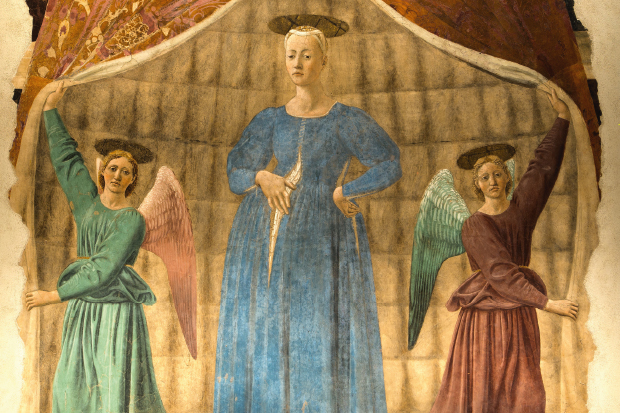 ‘Madonna del Parto’ fresco in Monterchi by Piero della Francesca