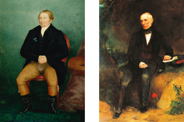 Left: The social reformer William Cobbett, hero of Anna Pavord’s book. Right: William Wordsworth believed that anyone who reacted to a landscape was transformed into a poet.