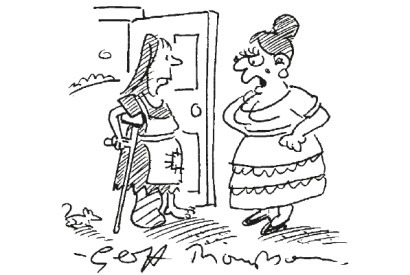 ‘It’s your own fault, Cinders. If you will go wearing glass slippers…’