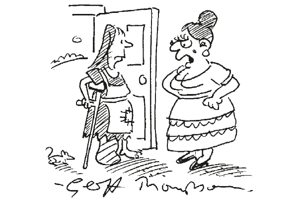 ‘It’s your own fault, Cinders. If you will go wearing glass slippers…’