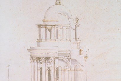 Hawksmoor’s plan for a baptistery at St Paul’s Cathedral