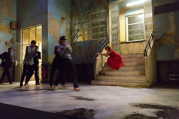 Intelligent design: Alex Eales’s set for ‘Cleansed’ is the star of the show at the Dorfman