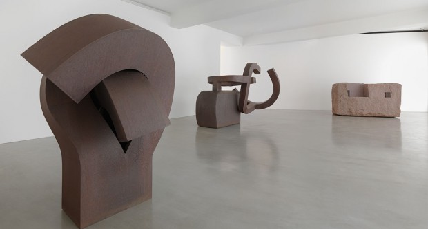 Installation view of the Chillida show at Ordovas. Photography by Mike Bruce