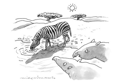 ‘Of all the nerve! A quarter to eight and still in her pyjamas.’