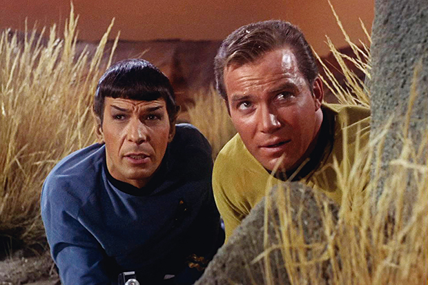 Nimoy and Shatner in ‘The Man Trap’, the first episode of Star Trek (September 1966)