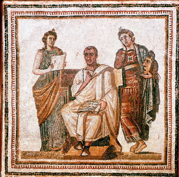Virgil and the Muses (Roman mosaic from Sousse, Tunisia, third century ad)