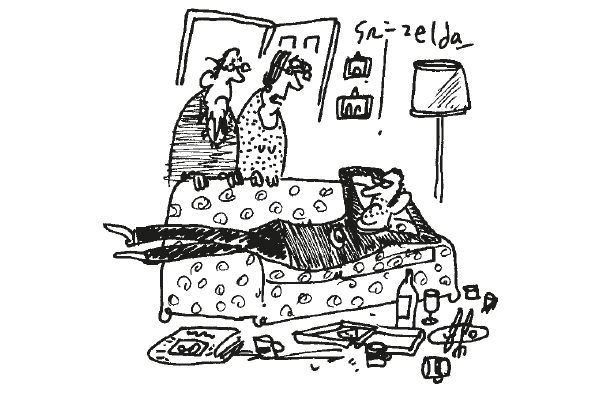 ‘When you said it was time you settled down, we didn’t mean in our house.’