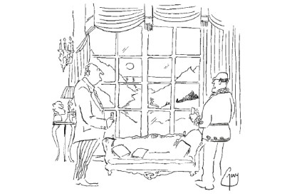 ‘Actually the view’s pretty ghastly, so we had these iPads installed.’