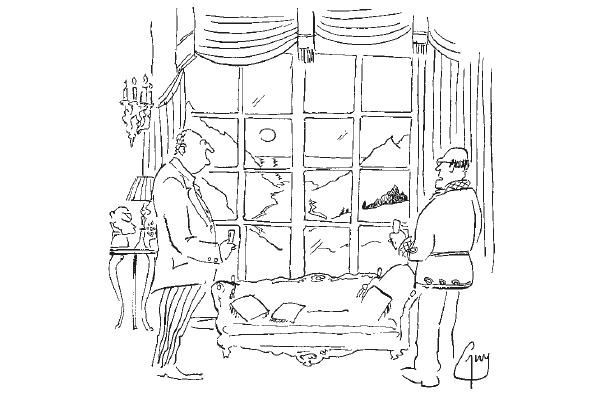 ‘Actually the view’s pretty ghastly, so we had these iPads installed.’