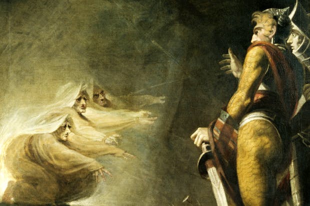 ‘Macbeth, Banquo and Witches on the Heath’, 1794, by Henry Fuseli