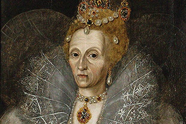 Not-so-Gloriana: Queen Elizabeth I in her early sixties. (Studio of Marcus Gheerarts the Younger, c. 1596)