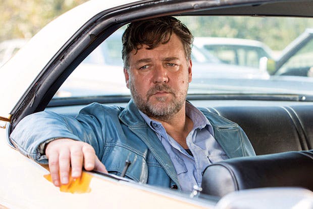 A side order of extra Marmite comes in the considerable silhouette of Russell Crowe as Jackson Healy