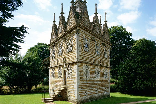 An early folly: Rushton Triangular Lodge, Northamptonshire, built in 1597 by Sir Thomas Tresham as a symbol of the Holy Trinity