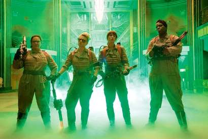 Who ya gonna call? Melissa McCarthy (Abby), Kate McKinnon (Holtzmann), Kristin Wiig (Erin) and Leslie Jones (Patty) in ‘Ghostbusters’