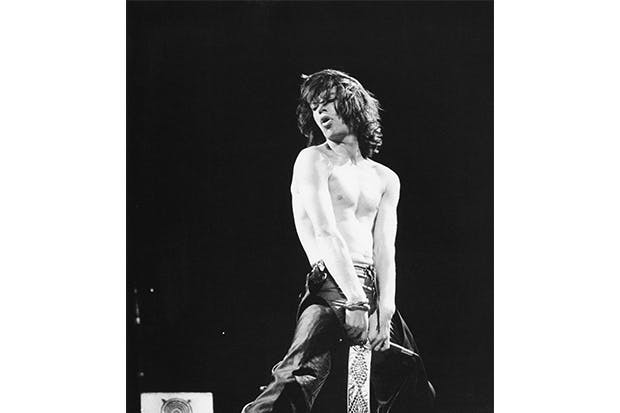 Mick Jagger at Knebworth, 1976
