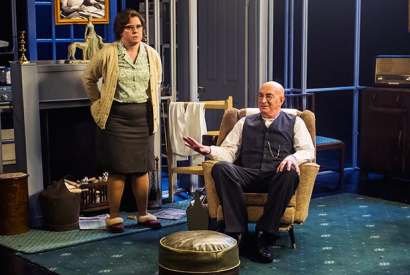 Lizzie Roper as Else and Simon Day as Alf Garnett in ‘Till Death Us Do Part’
