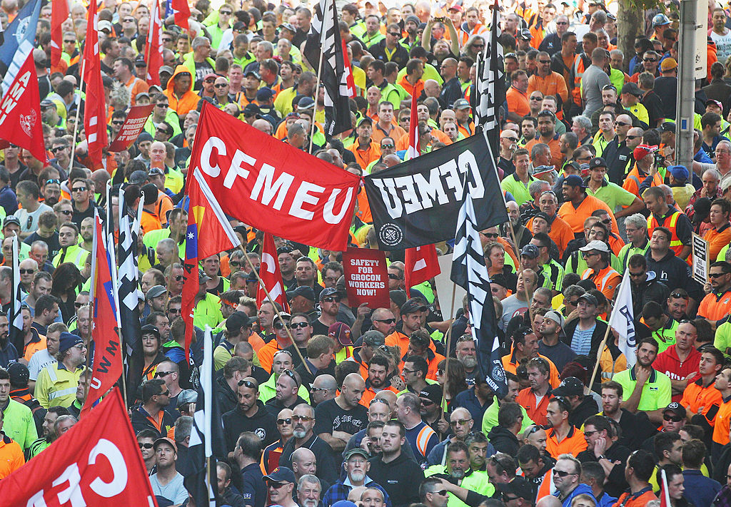 Unionists Rally Against Safety Lapses At Grocon Work Sites