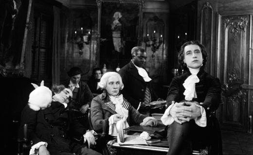 François Viguier as Georges Couthon, Edmond Van Daële as Maximilien Robespierre and Abel Gance as Saint-Just in Gance's Napoleon (1927). Photo: Lipnitzki/Roger Viollet/Getty Images