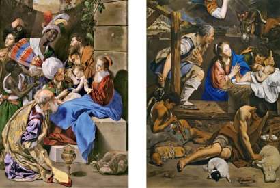 Left: Maíno, 1612–14: ‘The Adoration of the Kings’ Right: ‘The Adoration of the Shepherds’