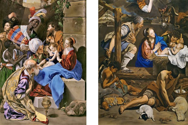 Left: Maíno, 1612–14: ‘The Adoration of the Kings’ Right: ‘The Adoration of the Shepherds’
