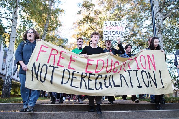 Students Protest Deregulation Of Higher Education