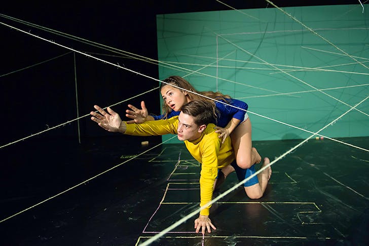 Death trap: Gytha Parmentier and Roman Van Houtven in ‘Us/Them’ at the Dorfman