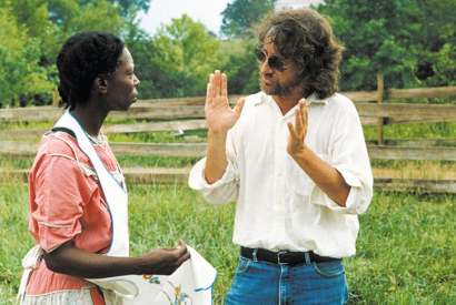 Steven Spielberg directs Whoopi Goldberg in The Color Purple
