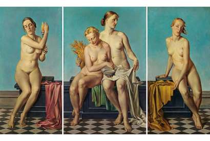 ‘The Four Elements’, before 1937, by Adolf Ziegler, which hung above Hitler’s fireplace