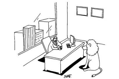 ‘It’s come to my attention that you’ve been using your work computer to download violent images of zebra being slaughtered.’