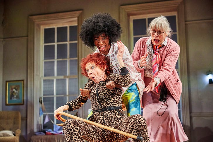 Sheila Reida (Gloria), Keziah Joseph (Hope) and Rachel Davies (Maureen) in Sandi Toksvig’s Silver Linings Photo by Mark Douet