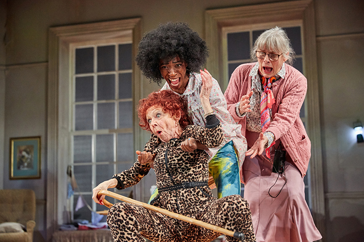 Sheila Reida (Gloria), Keziah Joseph (Hope) and Rachel Davies (Maureen) in Sandi Toksvig’s Silver Linings Photo by Mark Douet
