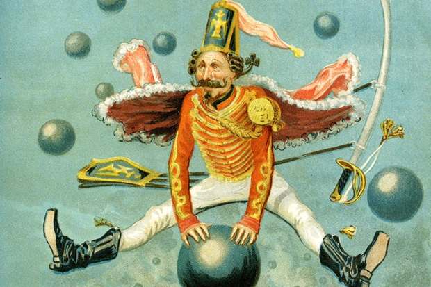 Illustration by Alfonse Adolf Bichard for the original Adventures of Baron Munchausen
