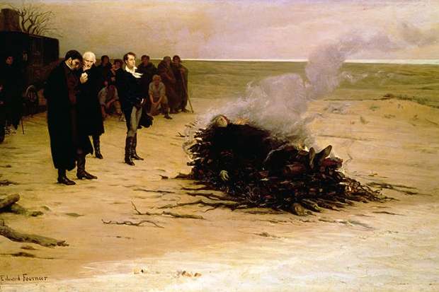 ‘The funeral of Shelley’ by Louis Edouard Paul Fournier, 1889