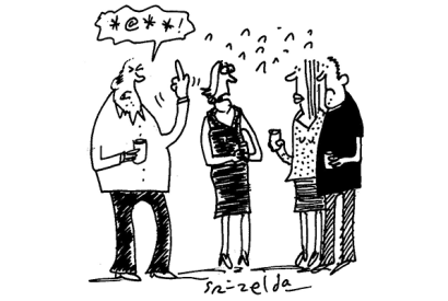 ‘You’ll have to excuse David… he’s making himself great again.’