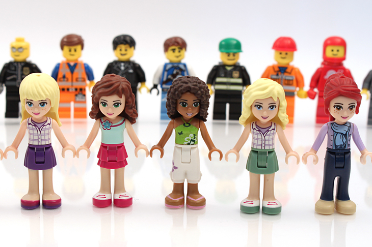 Girls v boys: Lego Friends girls and 'regular' boys minifigures