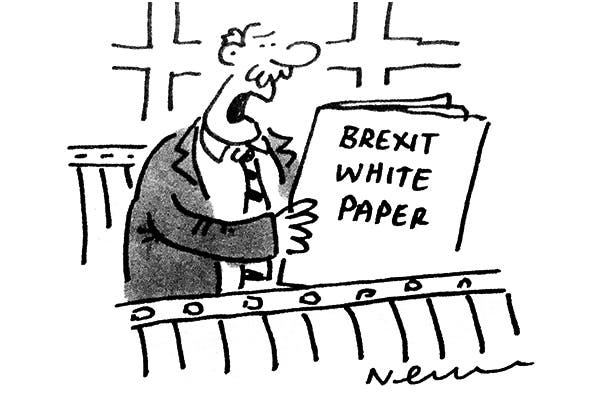 ‘I want a red, white and blue paper.’