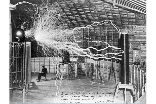 It’s electrifying: Nikola Tesla in his lab, 1901