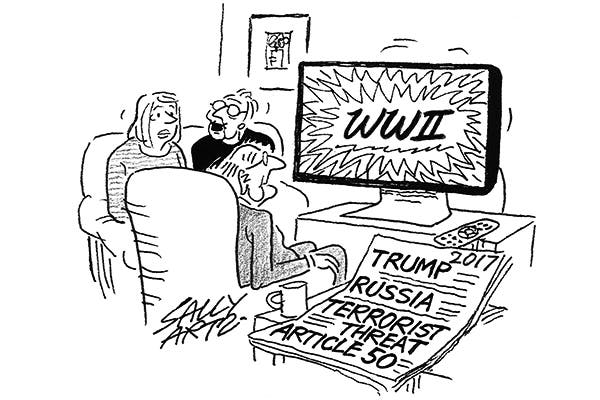 ‘The past was no picnic, but it takes his mind off the future.’